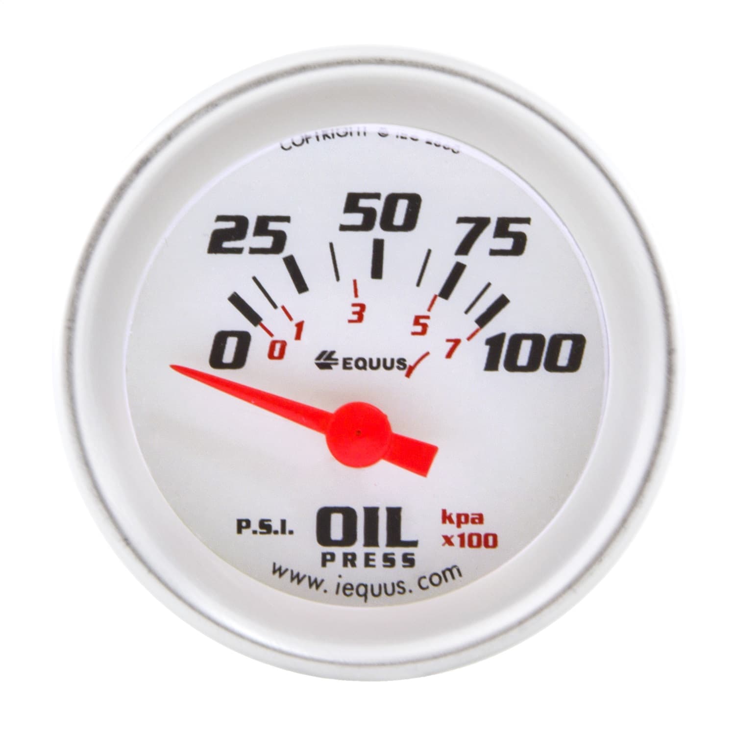 2.0 Dia Oil Pressure Gauge Silver 0-100psi product image