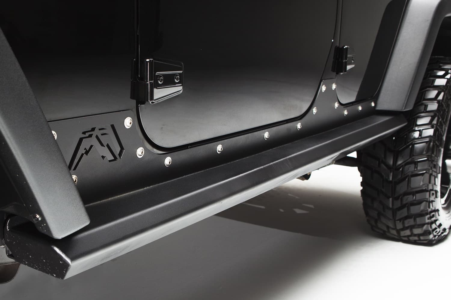 Rock Slider; 2 Stage Black Powder Coated; Matches Constant Radius; Doubles As A Step; product image