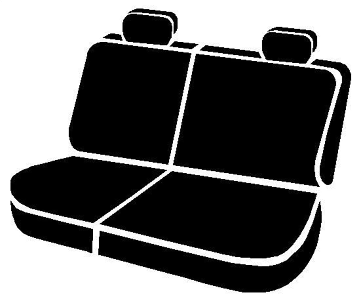 FIA NP92-25 GRAY NP90 Series - Neoprene Custom Fit Rear Seat Cover- Black/Gray Center Panel product image