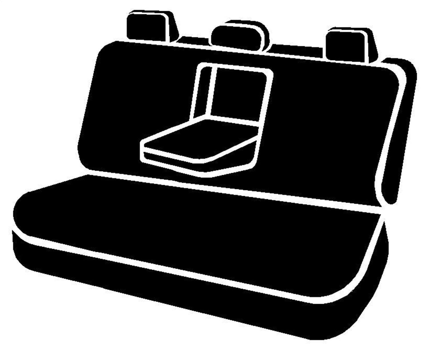 FIA NP95-14 GRAY NP90 Series - Neoprene Custom Fit Rear Seat Cover- Black/Gray Center Panel product image