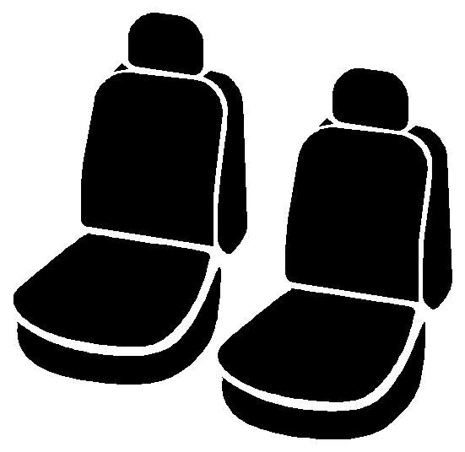 LeatherLiteâ„¢ Custom Seat Cover; Leatherette; Solid Black; Bucket Seats; Adjustable Headrests; Airbag; Incl. Head Rest Cover; product image