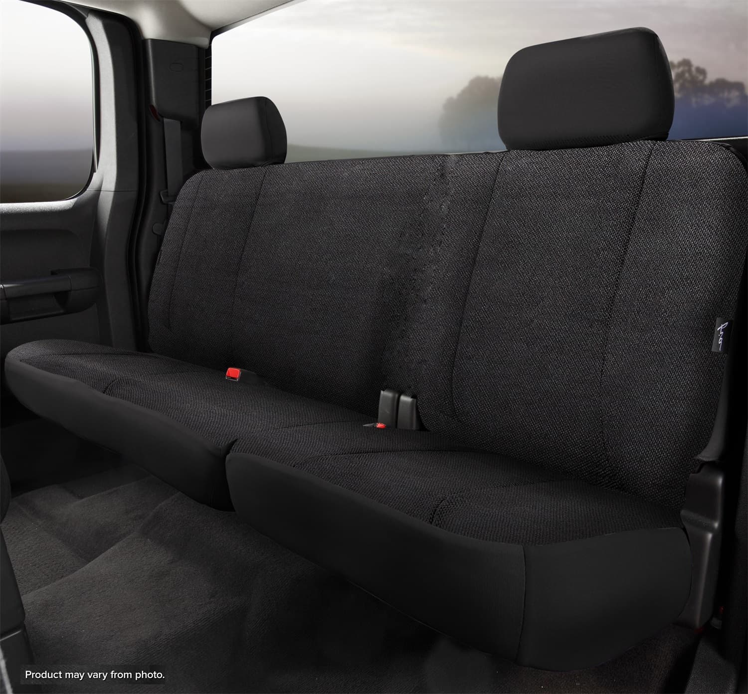 FIA TRS45-2 BLACK TR40 Series - Wrangler Saddleblanket Custom Fit Rear Seat Cover - Solid Black product image