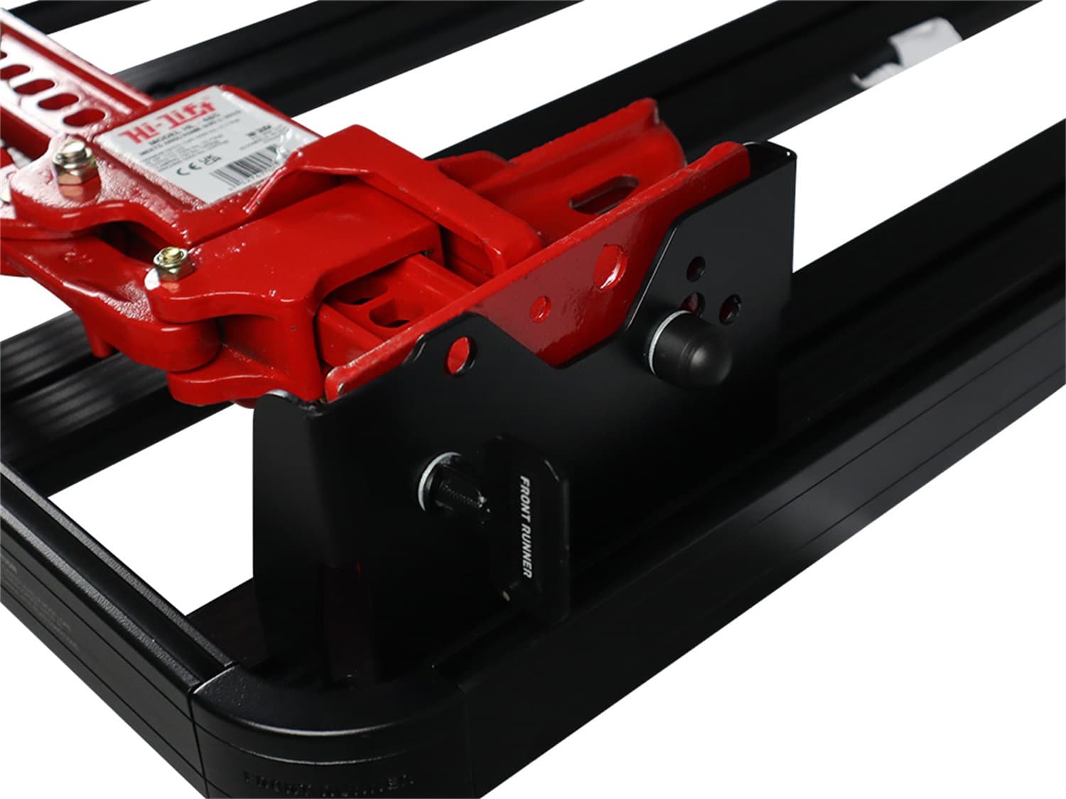 Hi-Lift Jack Bracket; Top Mount; Incl. Handle Bracket; Base Bracket; Installation Hardware; Black Powder-Coated; High Strength Steel; product image