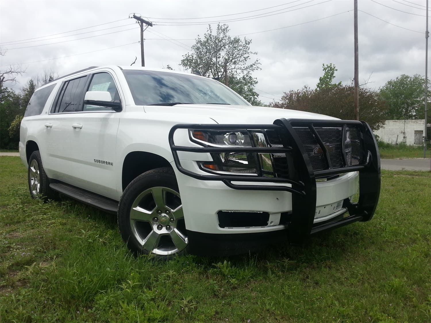 Grille Guard; Black Powder Coated; Will Not Accommodate Factory Sensors; Will Not Work w/Adaptive Cruise; product image