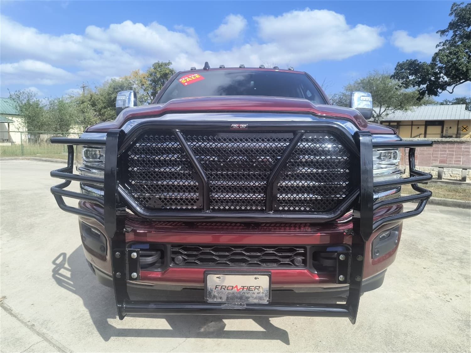Grille Guard; Black Powder Coated; Accommodates Factory Sensors; With or Without Camera; product image