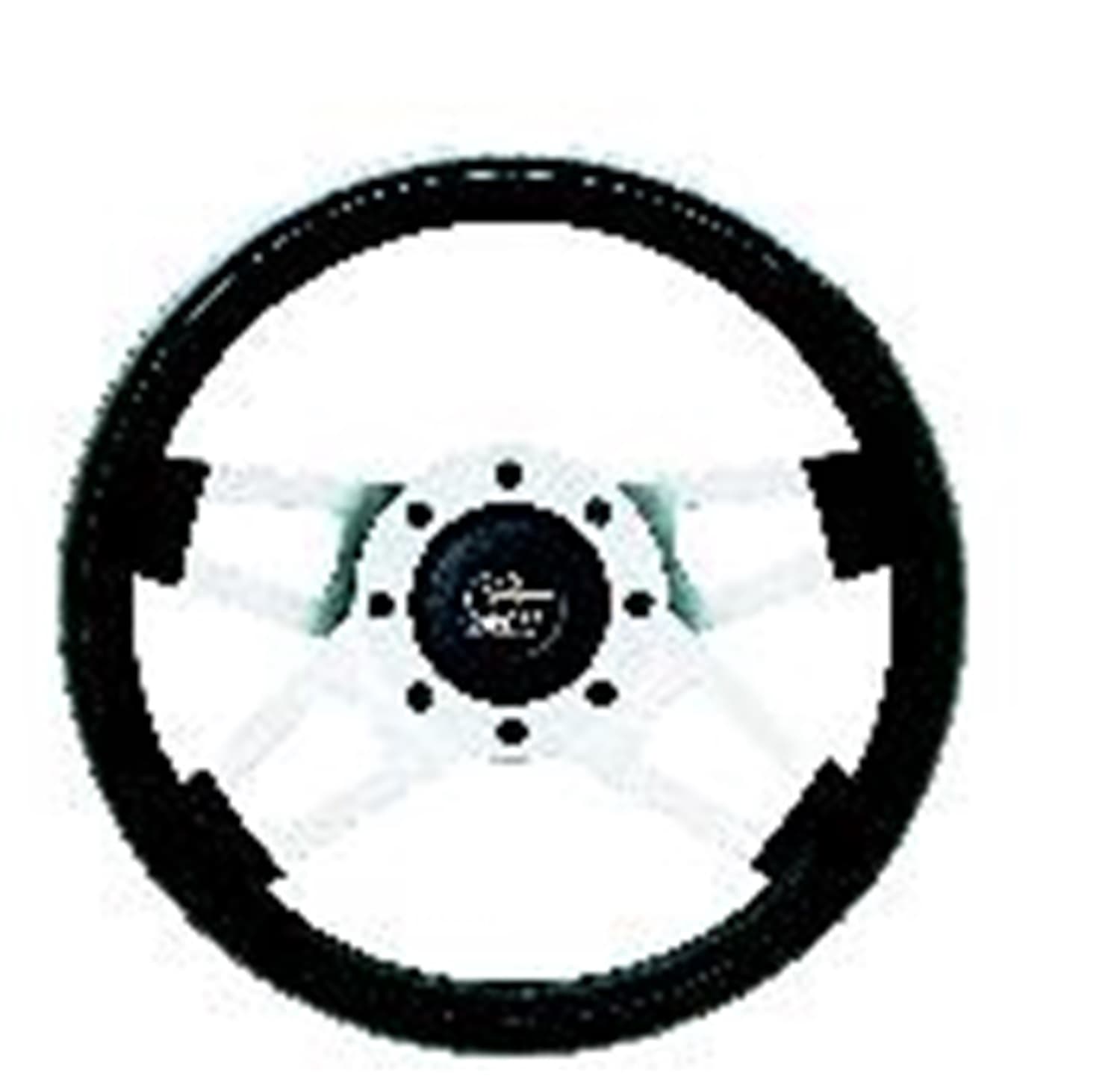 Challenger Steering Wheel; 13 1/2 in. Diameter; 3 in. Dish; Black Cushion Grip; Satin Silver Dual Plane Spokes; product image