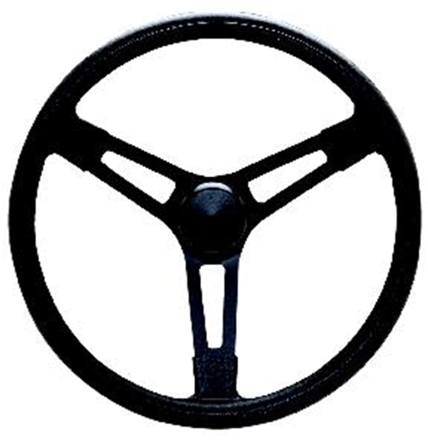 Performance Series Steel Steering Wheel; 16 in. Diameter; 3 1/8 in. Dish; Black Foam Grip; Black Steel 3-Spoke Unidirectional Design; product image