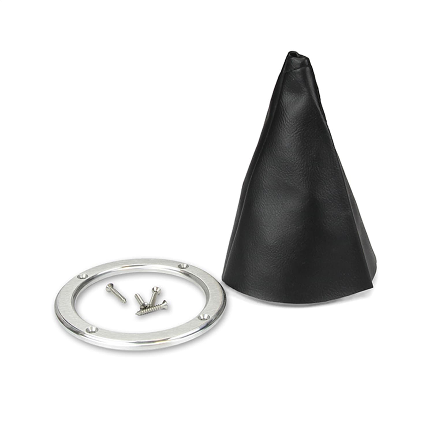 Hot Rod Shifter Boot Kit; Incl. Boot/Stainless Screws/Billet Aluminum Boot Ring; product image