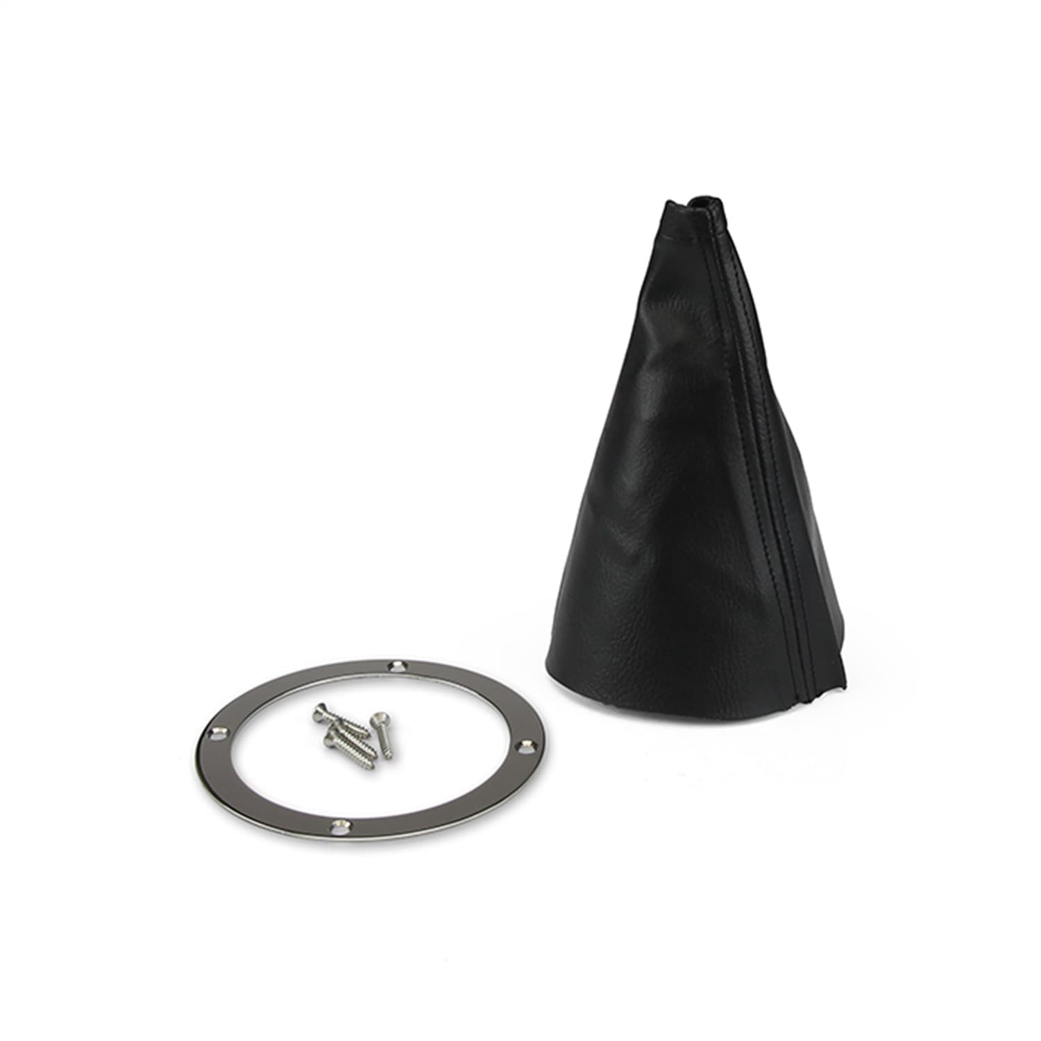 Hot Rod Shifter Boot Kit; Incl. Boot/Stainless Screws/Polished Stainless Boot Ring; product image