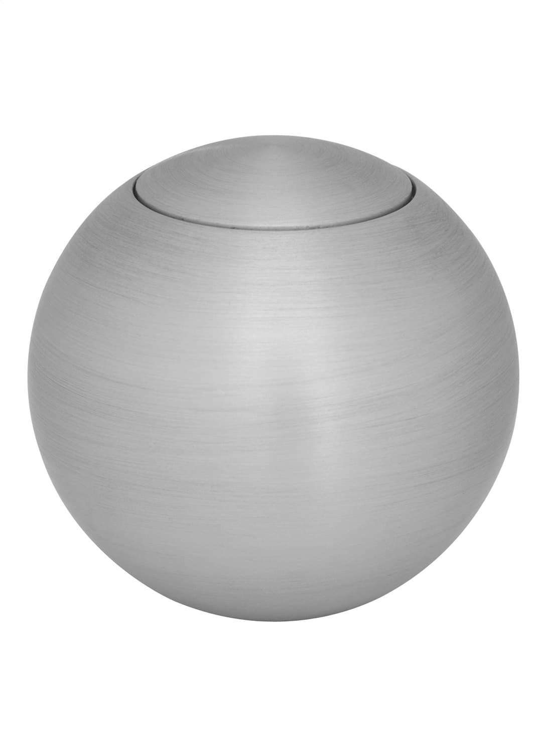 Auto Transmission Shifter Knob; For Lokar Shifters Only; 2 in.; Plain Push Button; Round; Brushed Finish; product image