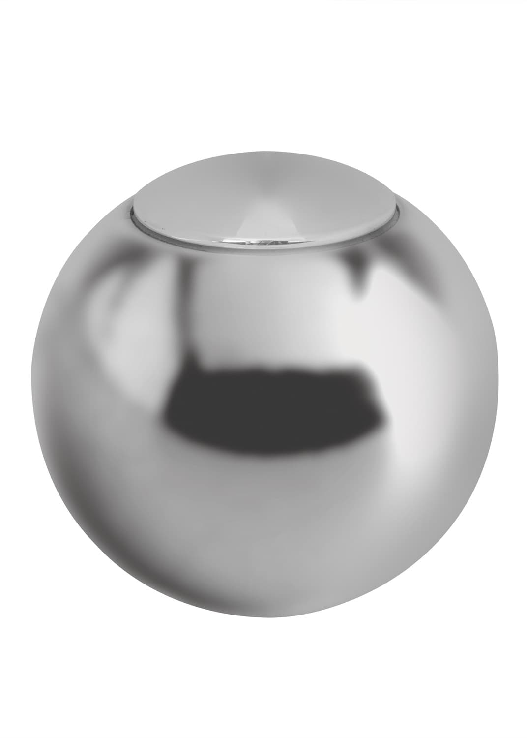 Auto Transmission Shifter Knob; For Lokar Shifters Only; 2 in.; Plain Push Button; Round; Polished Finish; product image