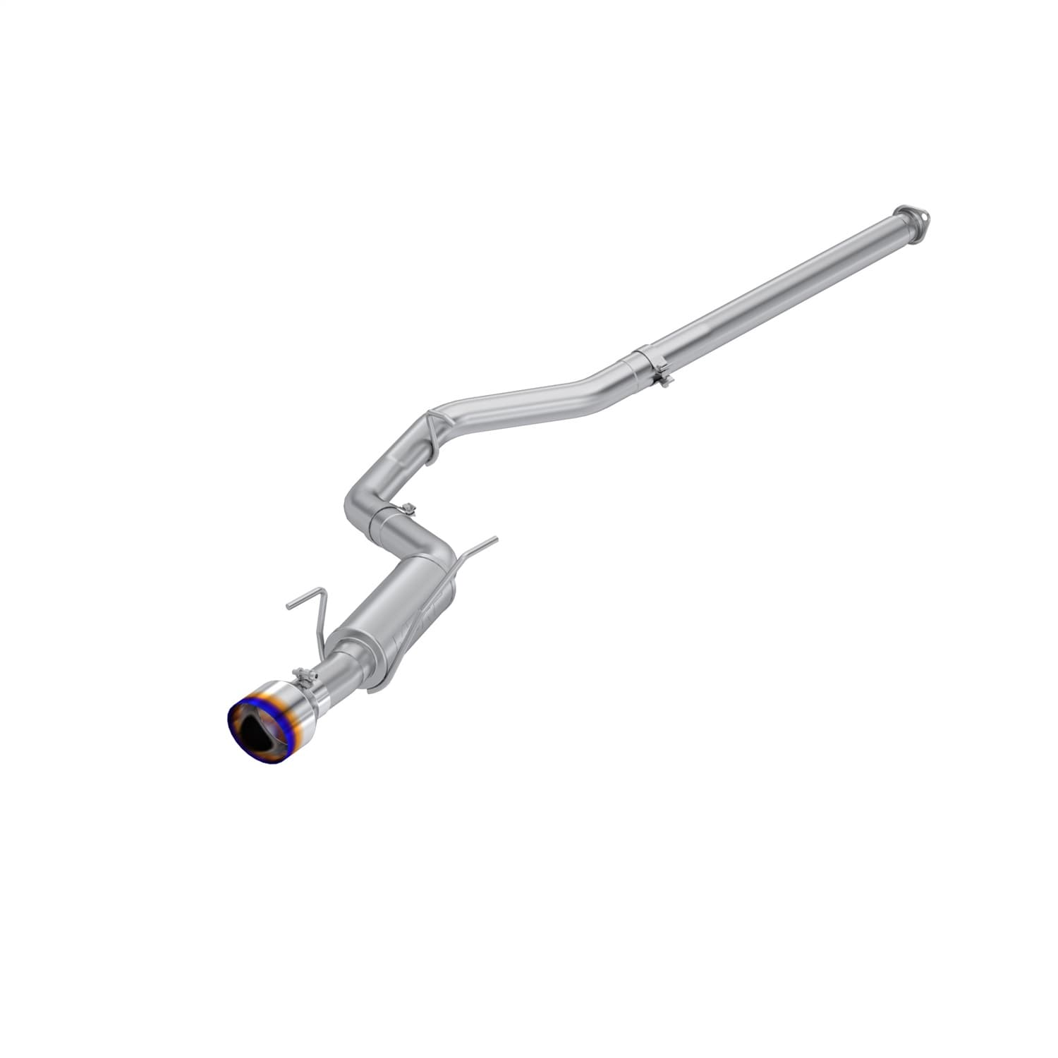Armor Pro Cat Back Performance Exhaust System; 3 in. Tubing; Single Rear Exit; T304 Stainless Steel; 5.0 in. Burnt End Tip; product image