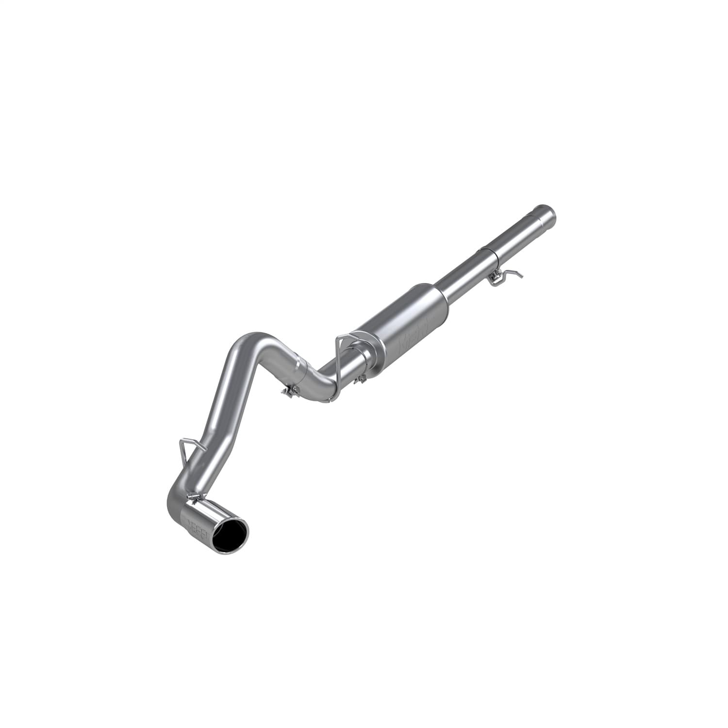 Armor Lite Cat Back Exhaust System; 3.5 in.; Incl. Extension Pipe/Muffler/Over Axle Pipe/Tailpipe/Hardware/4 in. OD Tip; Single Side Exit; Aluminized; product image