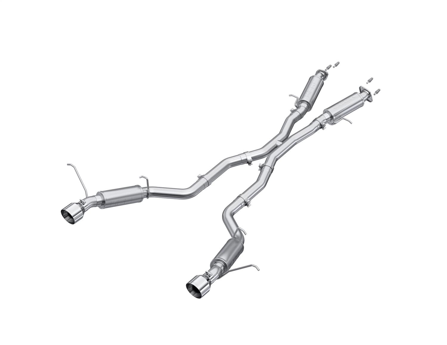 Armor Lite Cat Back Performance Exhaust System; 3 in.; Aluminized Steel; Dual Rear Exit; W/5 in. OD. Tips; product image