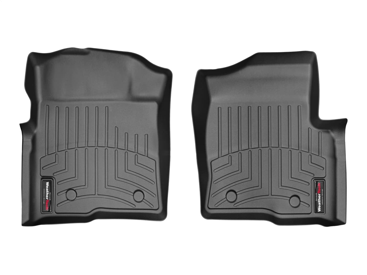 Black Front FloorLiner Ford F150 2009 - 2014 Fits models with 1st row under seat heading vents; does not fit models with floor-mounted 4x4 shifter; fits vehicles with dual floor posts product image