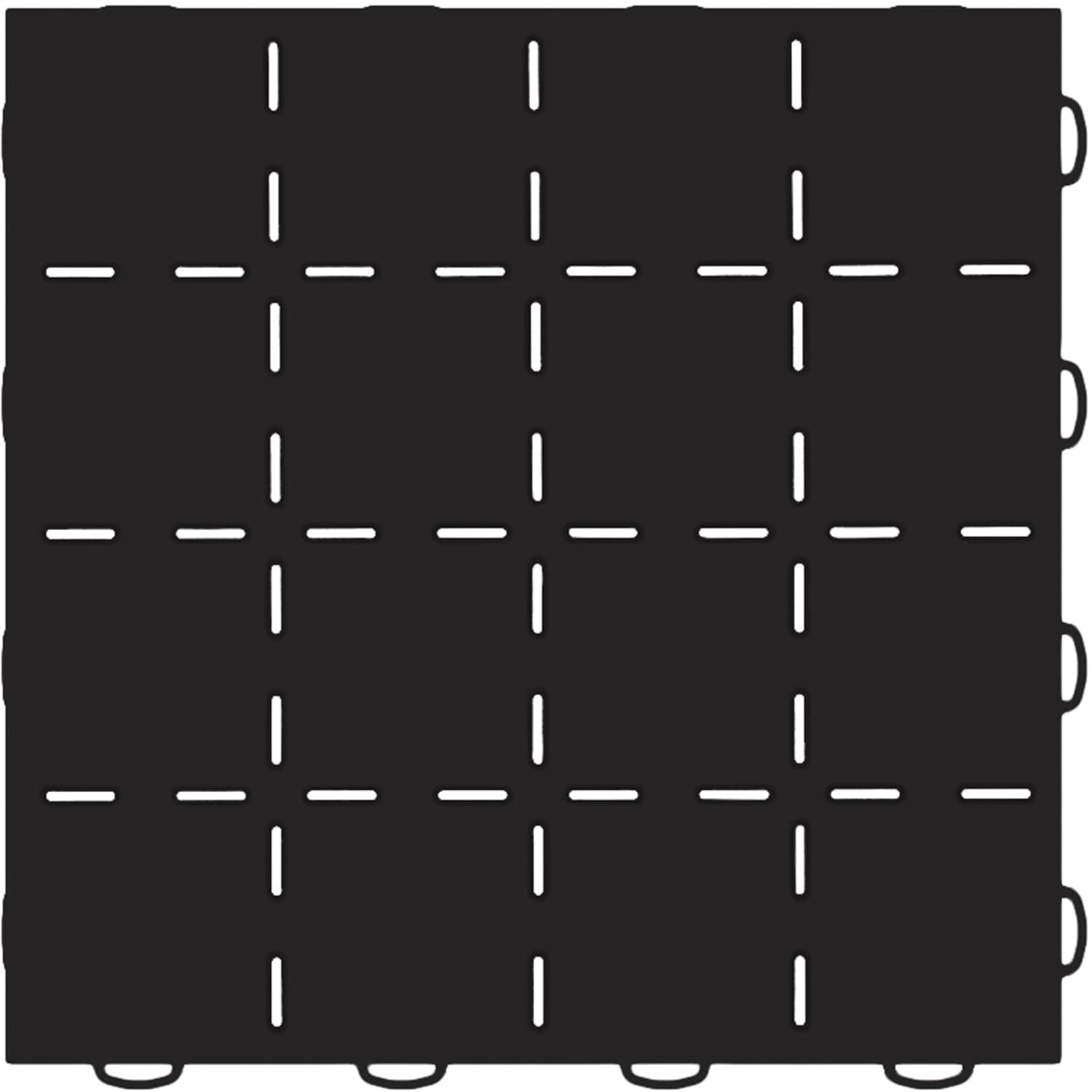 Weathertech WeatherTech® TechFloorâ„¢; 12 in. x 12 in.; Solid Floor Tile w/Raised Squares; Black;