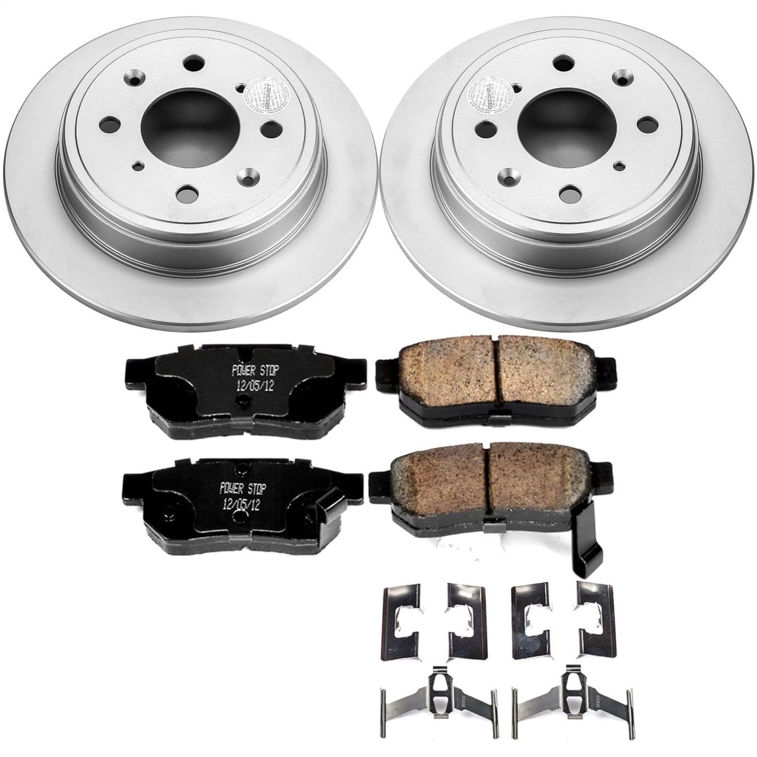 Z17 GEOMET COATED ROTOR KIT: GENUINE GEOMET FULLY COATED ROTORS; CERAMIC PADS W/HARDWARE product image