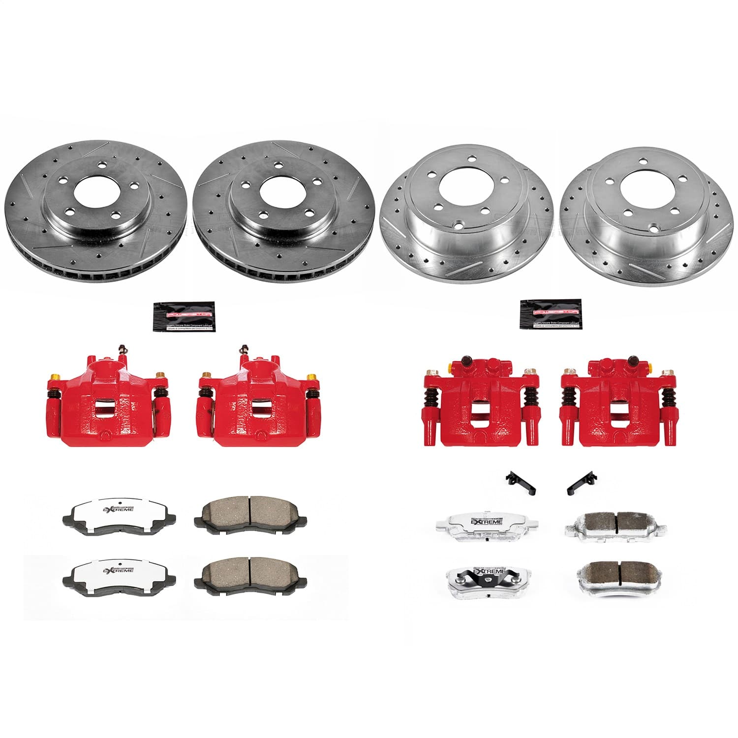 Z26 STREET WARRIOR UPGRADE KIT: DRILLED/SLOTTED ROTORS; CARBON-FIBER CERAMIC PADS; POWDER COATED CALIPERS product image