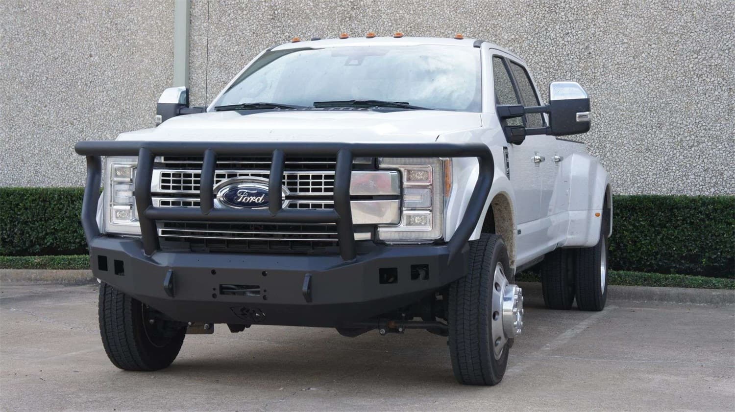 1722 F450/F550 STEALTH FRONT WINCH COMPATIBLE BUMPER TITAN II GUARD TEXTURE BLACK LIGHTS SOLD SEP product image