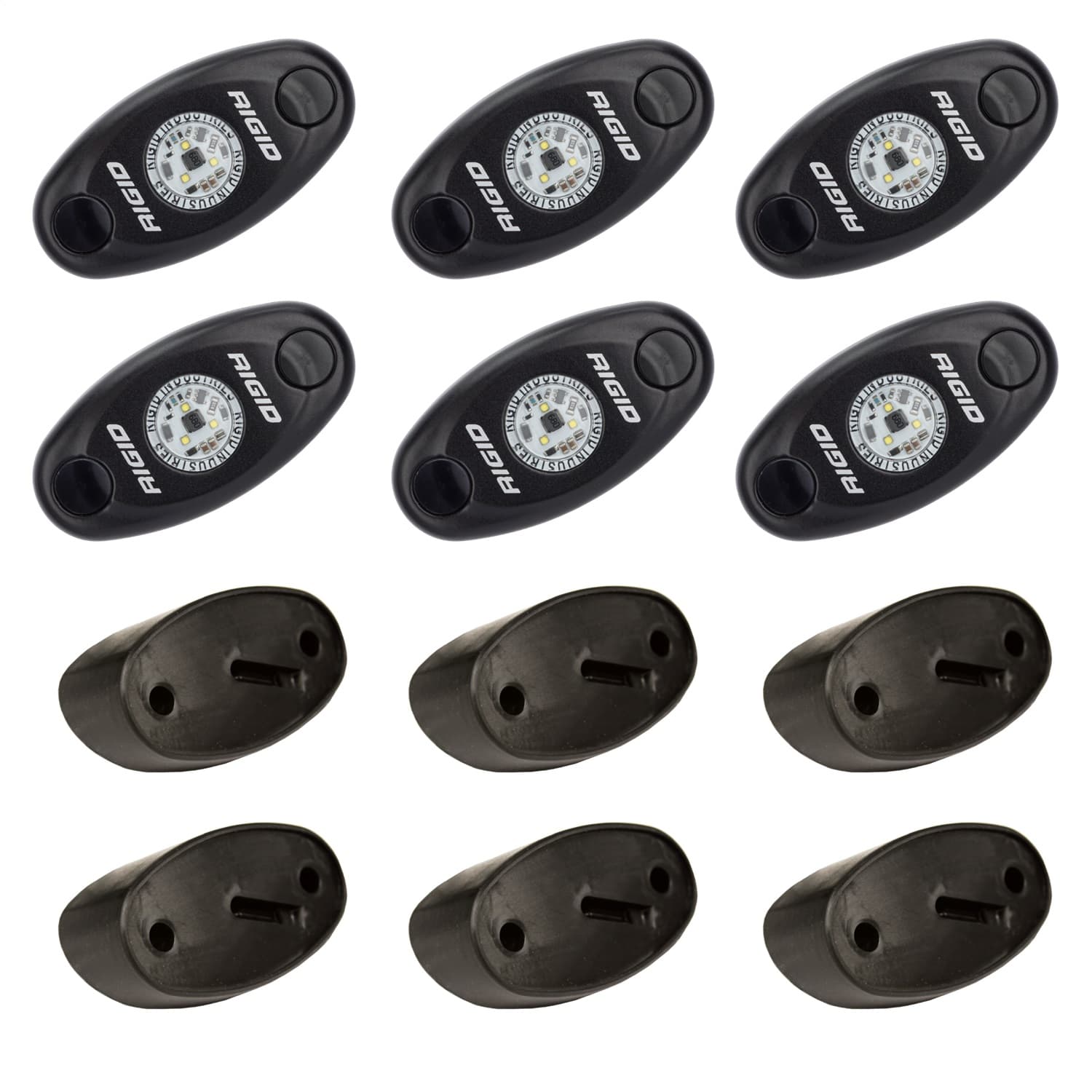 RIGID A-Series LED Universal Rock Light Kit, High Power Cool White, Set Of 6 product image