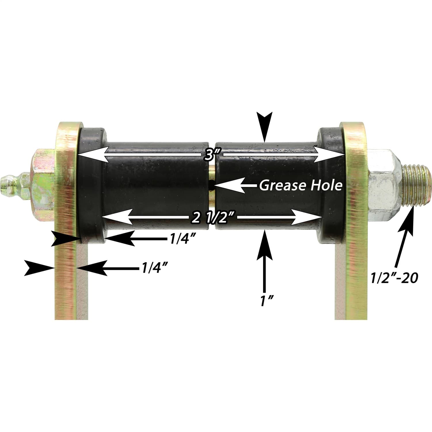 HD Leaf Spring Shackles 76-86 Jeep CJ Rear Includes Urethane Bushings HD Greasable Bolts Pair RockJock 4x4 product image