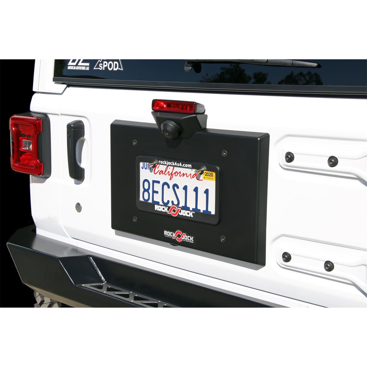 JL Spare Tire Mount Delete And Vent Cover 18-Up Wrangler JL Includes Back-Up Camera and 3rd. Brake Light Mount All Mounting Hardware RockJock 4x4 product image
