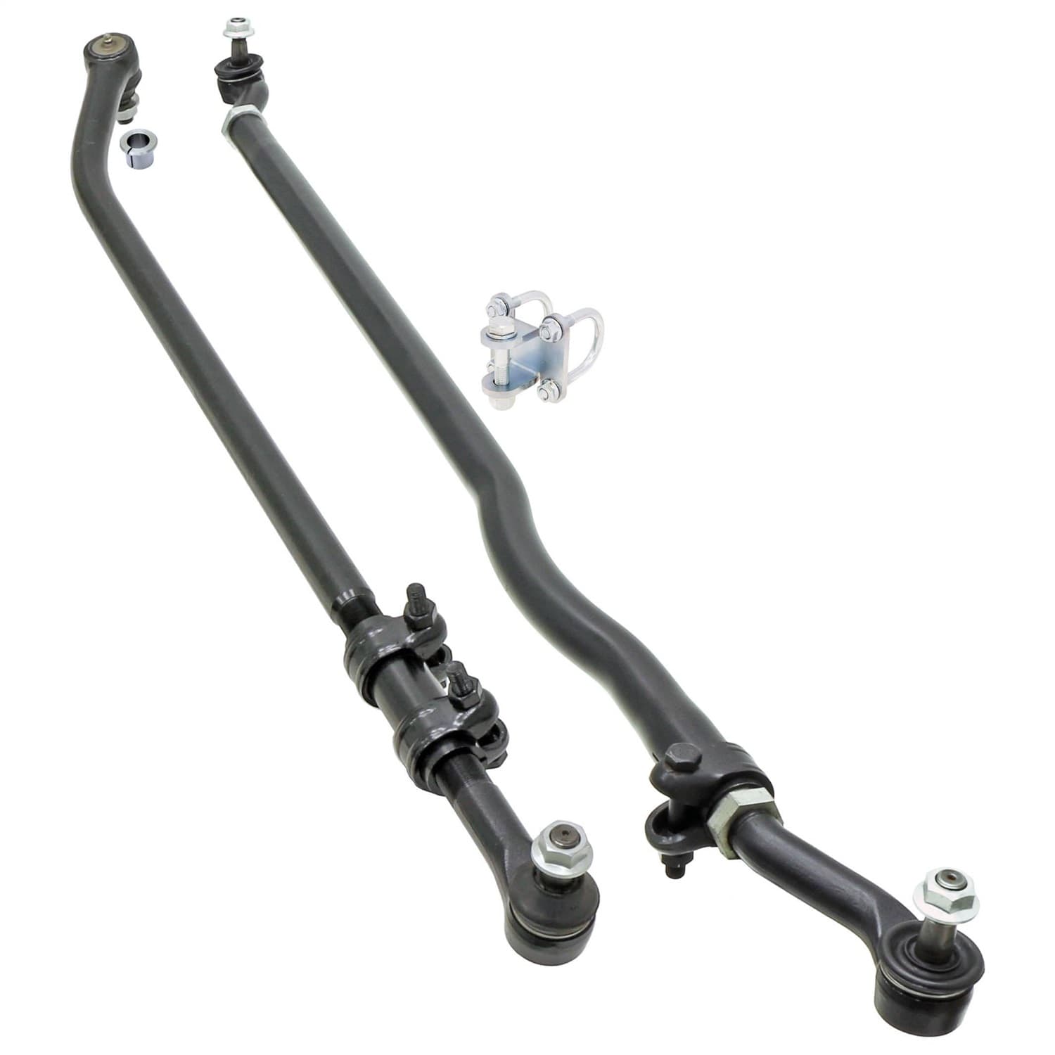 Currectlync Steering System 07-18 Wrangler JK w/Flipped Drag Link 1 1/2 Inch Diameter Tube Tie Rod/Forged Drag Link/Forged Tie Rod Ends Premium Jam Nuts And Adjuster RockJock 4x4 product image