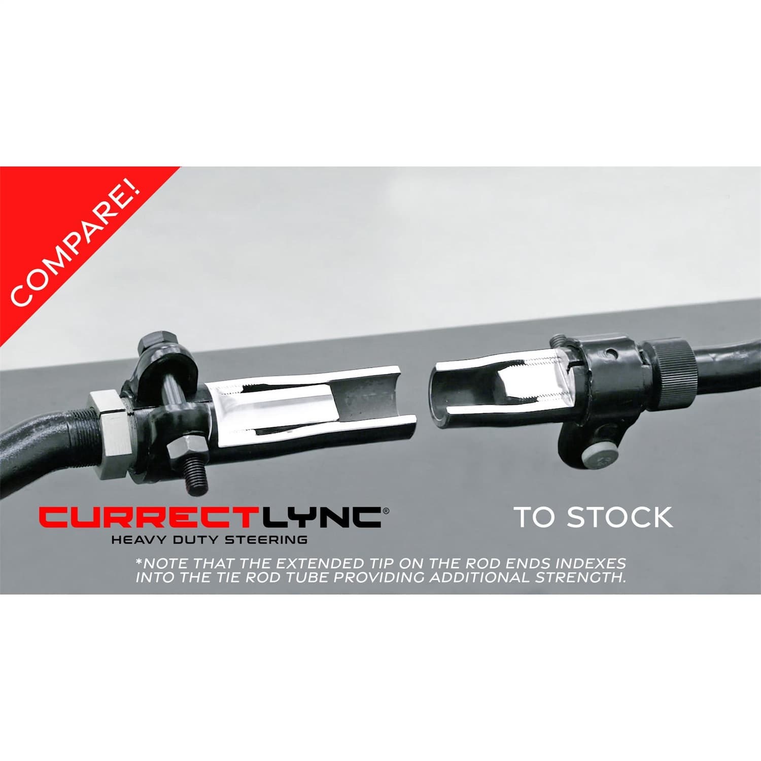 Currectlync Tie Rod 07-18 Wrangler JK Bolt-On 1 1/2 Inch Diameter Tube Construction Forged Tie Rod Ends Includes Jam Nuts And Adjusters RockJock 4x4 product image