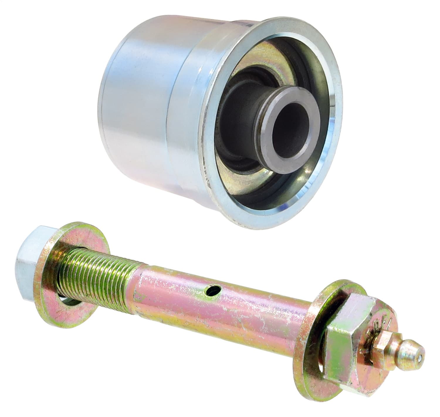 Johnny Joint Rod End 2 Inch Machined Press-In 2 Inch X .500 Inch Ball Internally Greased Incl. Greasable Bolt Fits JL/JT Front End Housing (All Factory Axle Housings) RockJock 4X4 product image