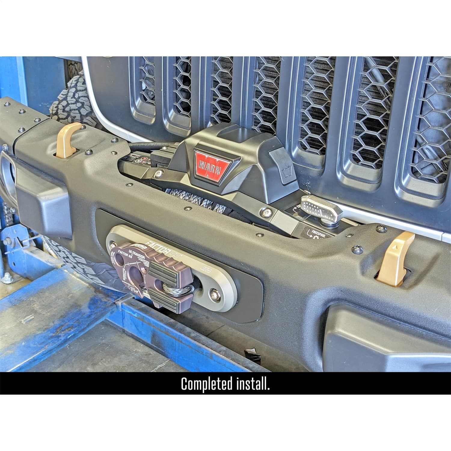 JL/JT Winch Plate Kit for Factory Steel Bumper (for use with or without CE-9033JLS RockJock Towing Kit) RockJock 4X4 product image