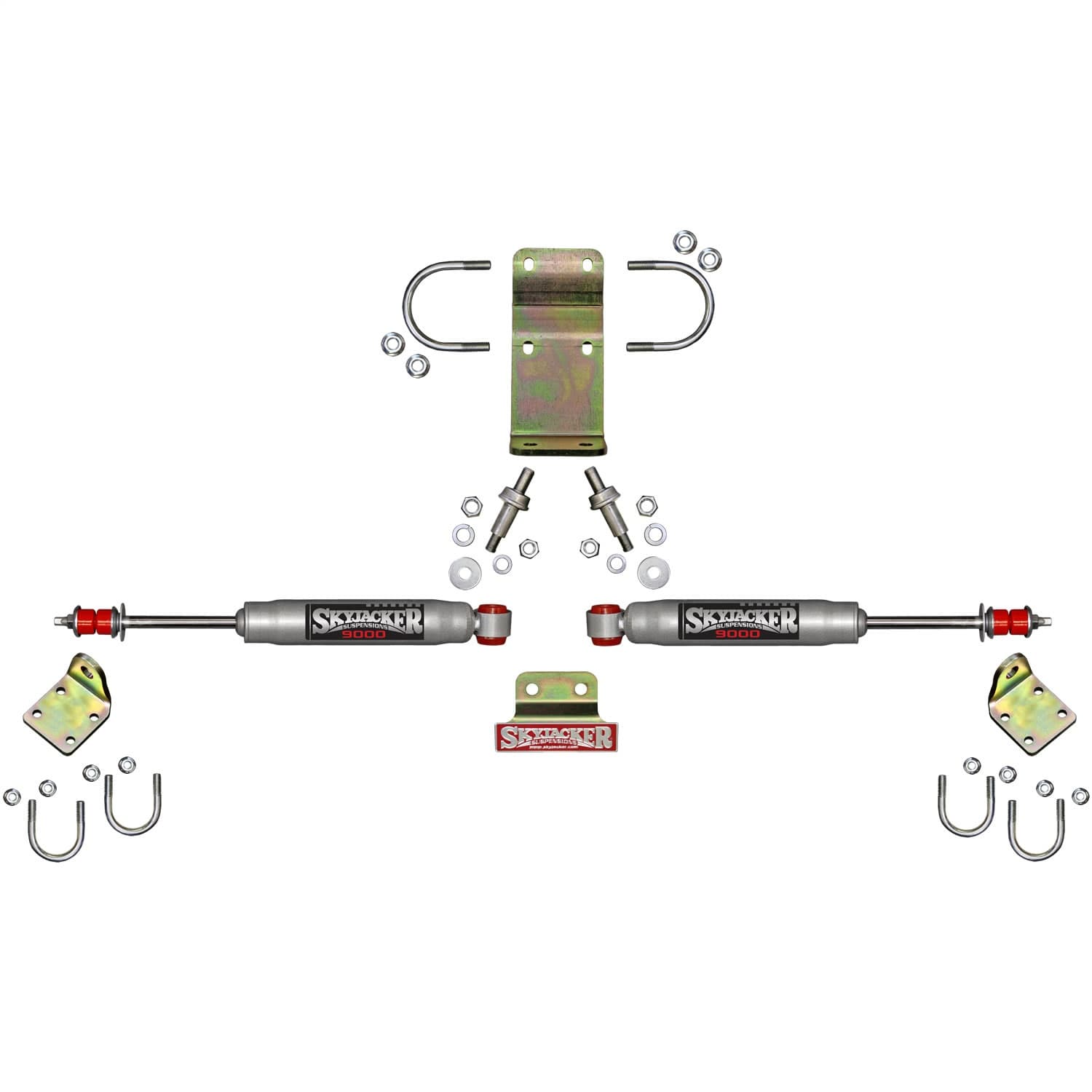 Steering Stabilizer Dual Kit Silver Body Hardware Boots Sold Separately Skyjacker product image