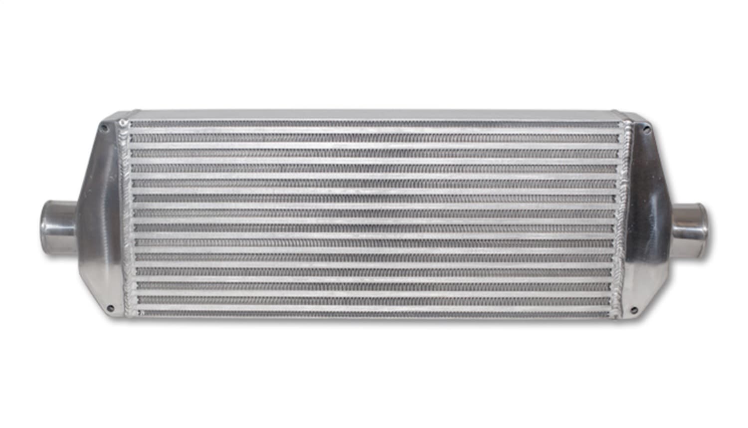 Intercooler; 30 in. Overall Length; 22 in. Core Width; 9 in. Height; 2.5 in. Inlet/Outlet OD; 1.75 in. Inlet/Outlet Neck Length; 3.25 in. Core Thickness; 6061 Aluminum; product image