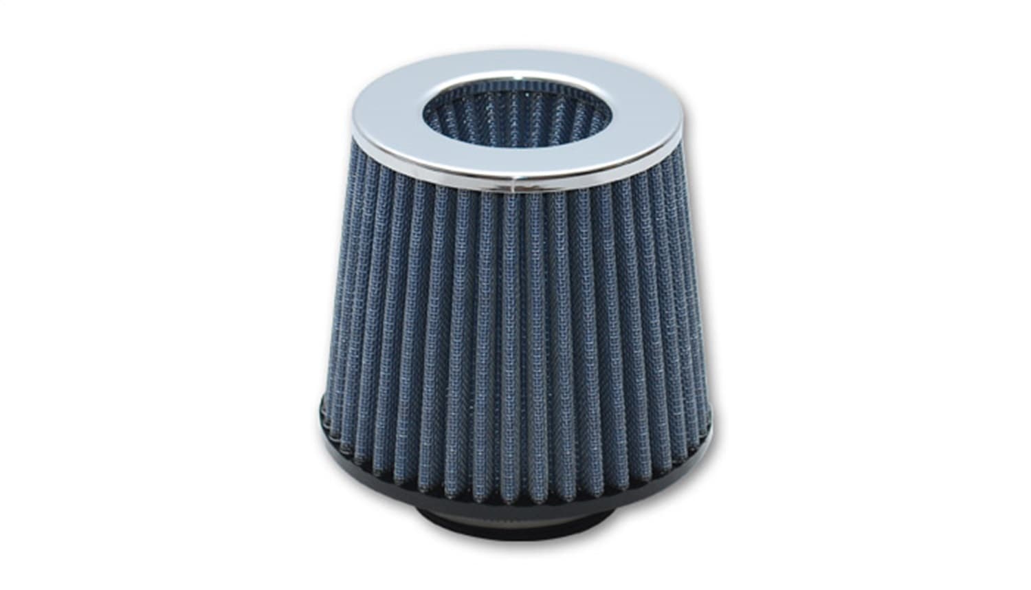Air Filter; 2.5 in. Inlet ID; 4.75 in. Filter Cap OD; 6 in. Filter Base OD; 6.25 in. Height; Open Finnel High Performance; Chrome Cap; product image