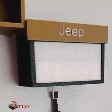No Brand Jeep Grille Garage Door Key Holder - Customizable Wall Mount Organizer