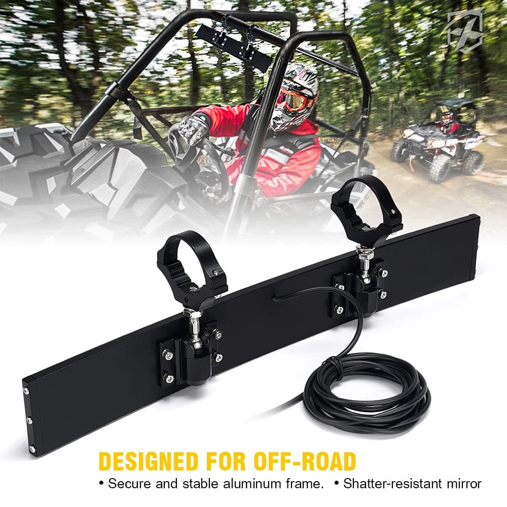 Curved UTV Rear View Mirror with LED Lights | Spirit Series product image