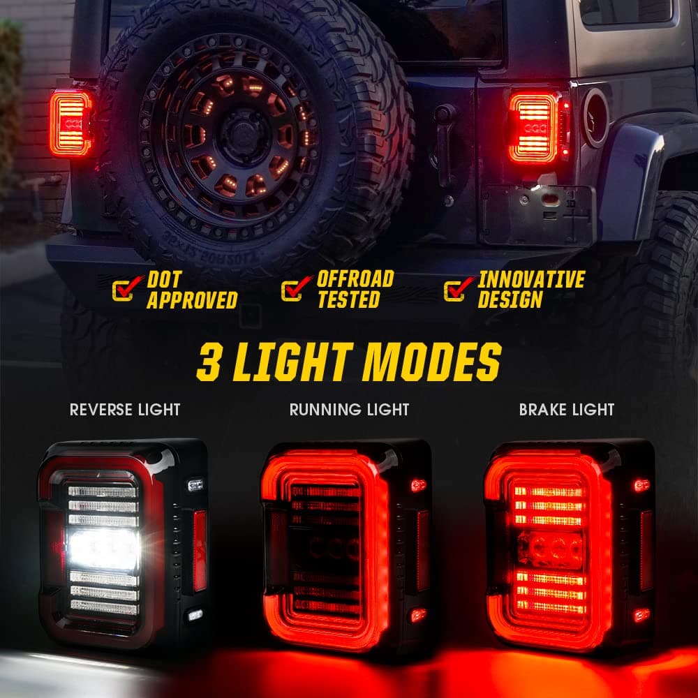 Jeep Wrangler JK LED Tail Lights | Inspire Series product image