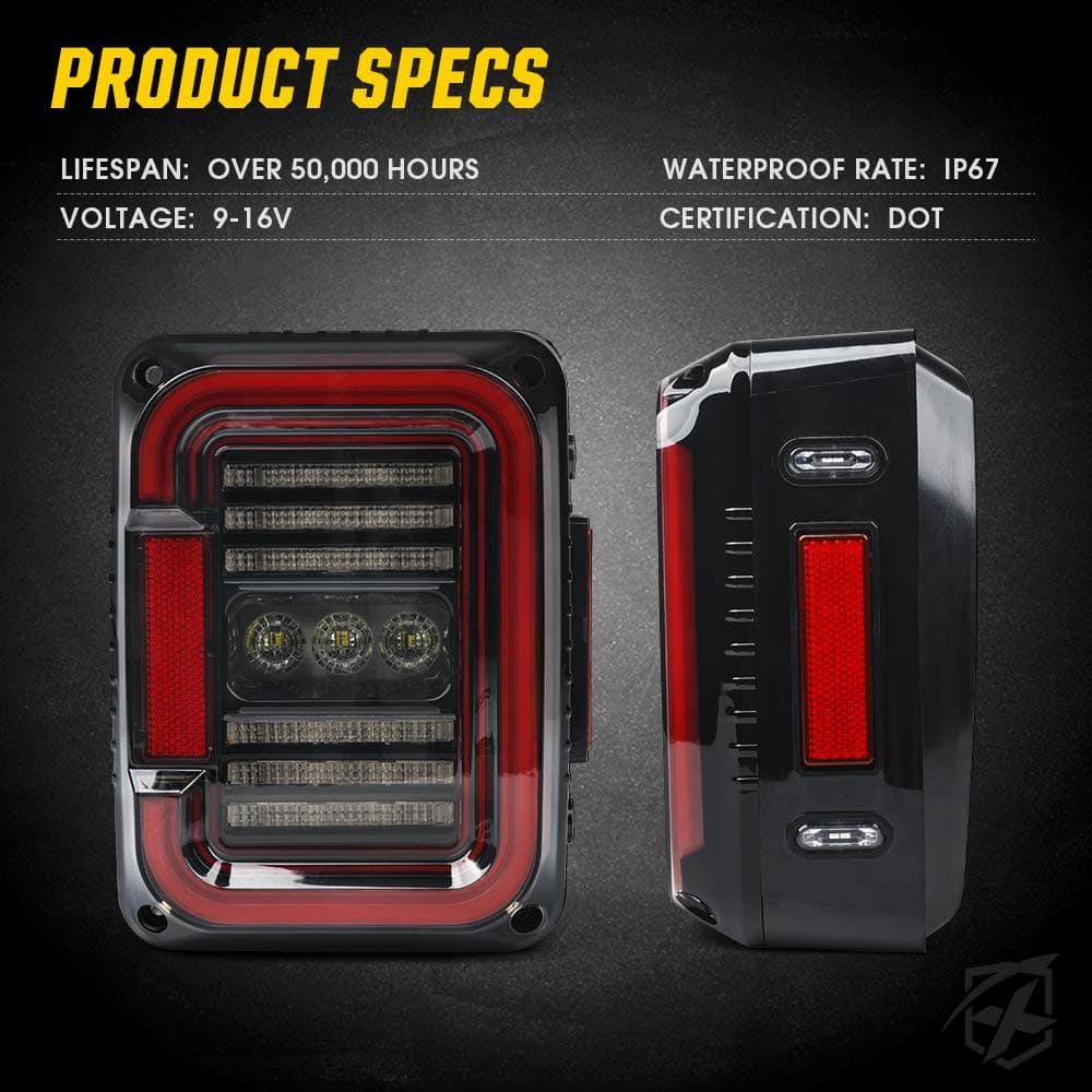 Jeep Wrangler JK LED Tail Lights | Inspire Series product image