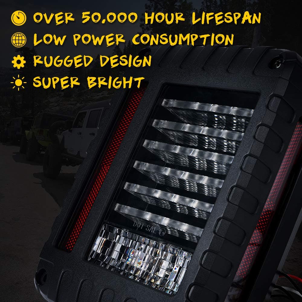 LED Tail Lights for Jeep Wrangler JK | Defender Series product image