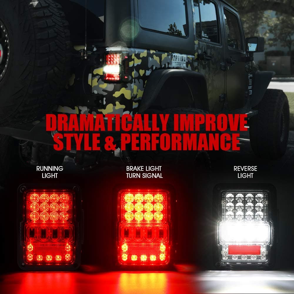 Jeep Wrangler JK LED Tail Lights | Destroyer Series product image