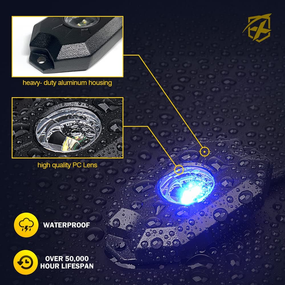 RGBW LED Rock Lights Kit with Bluetooth Control | Trophy Series product image