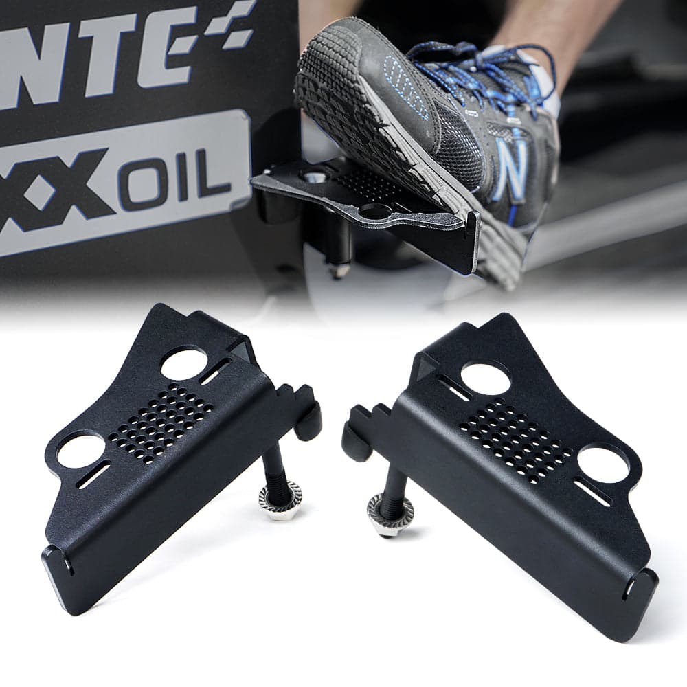Xprite Xprite Front Foot Pegs with Jeep Grille for 2007-2018 Jeep Wrangler JK
