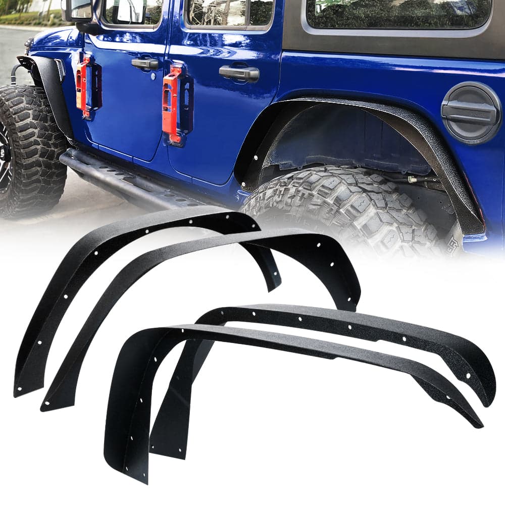 Xprite Xprite Grind Series Steel Fender Flare Kit for 2018+ Jeep Wrangler JL