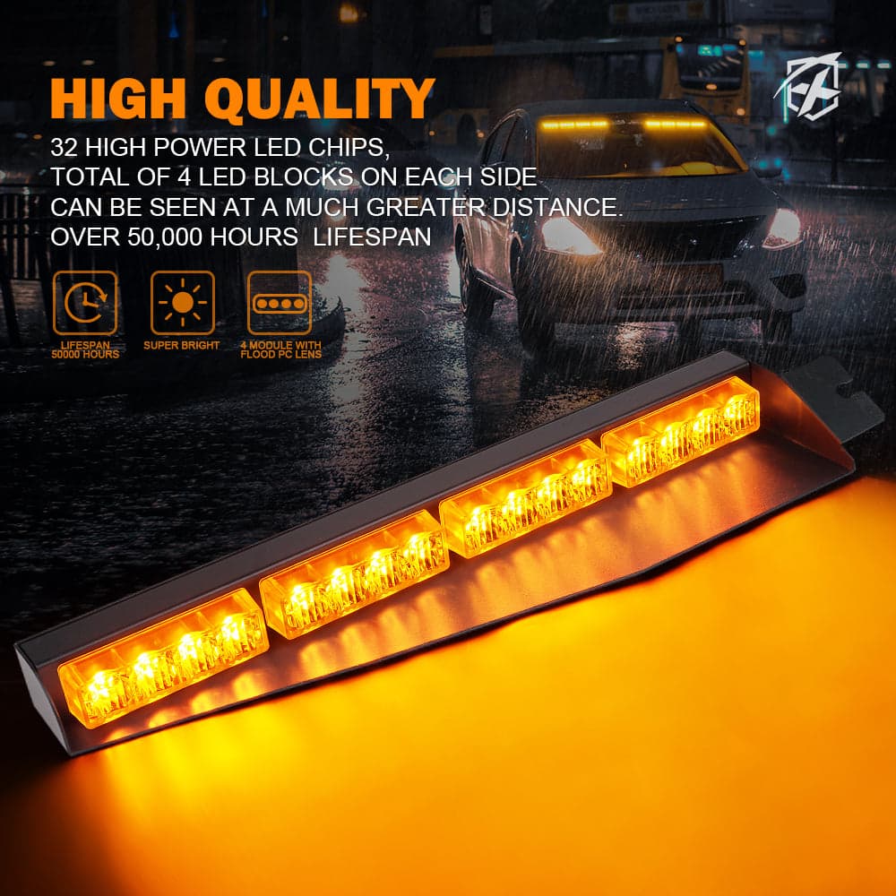 20" Dual LED Visor Windshield Strobe Lights | Elite Series product image