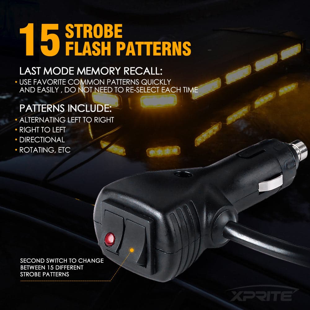 27" Professional Emergency Rooftop Strobe LED Light Bar | Black Hawk Series product image