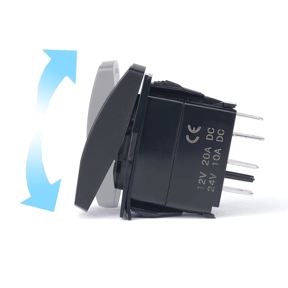 Xprite 4 Pin Laser Blue SPDT 4 Pin Rocker On/Off Toggle Switch with Logo product image
