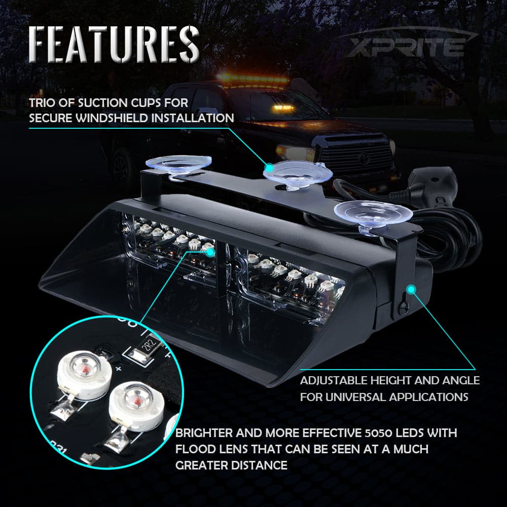 Windshield LED Strobe Lights with Suction Cups | Undercover Series product image