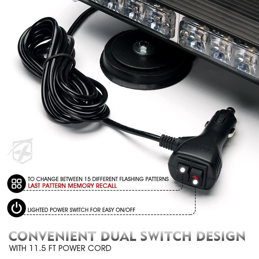 18" Emergency Strobe Light Bar with Magnetic Mount | Response Series product image