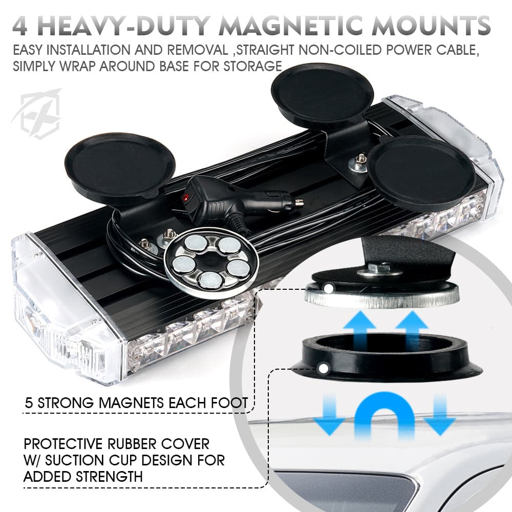 18" Emergency Strobe Light Bar with Magnetic Mount | Response Series product image