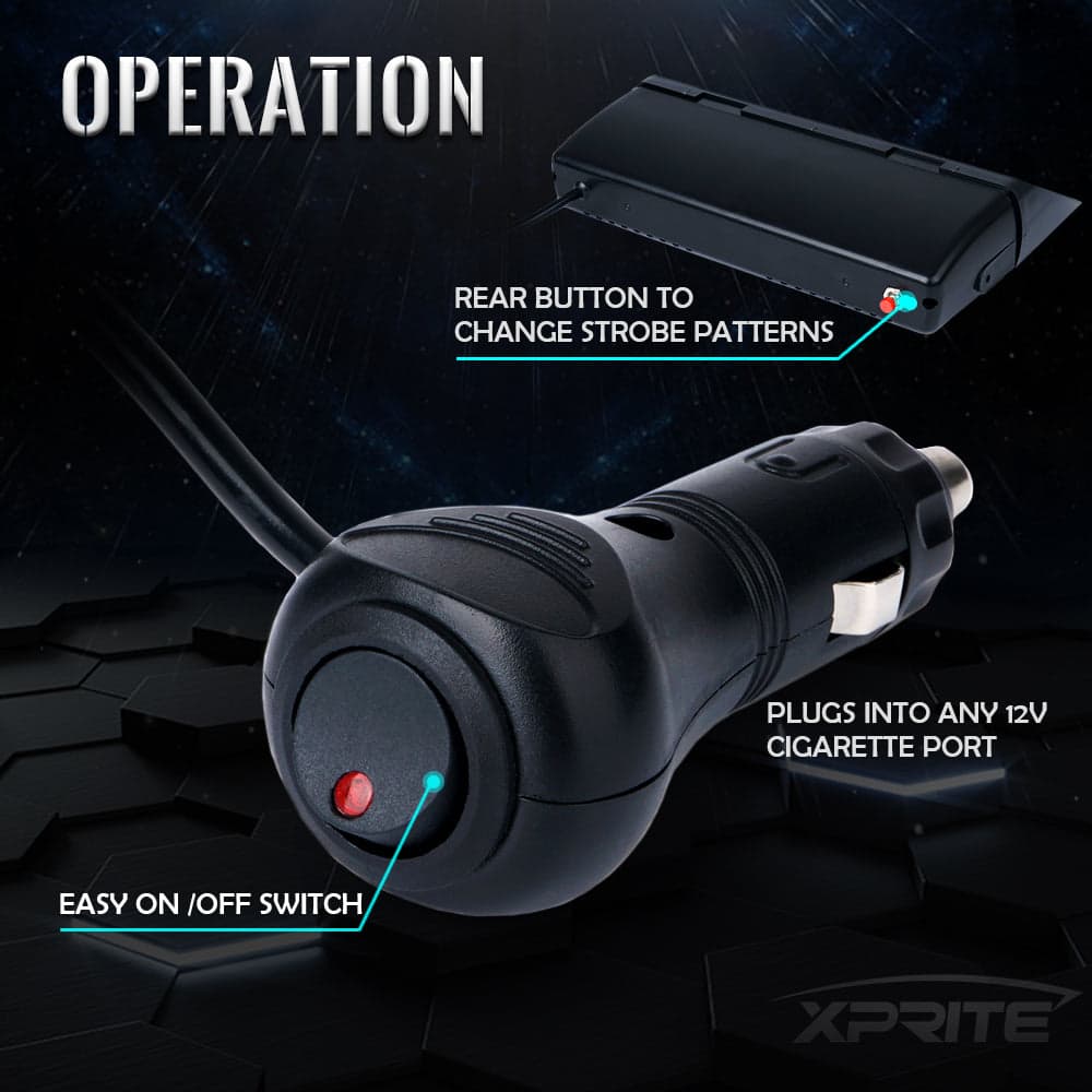 Windshield LED Strobe Lights with Suction Cups | Undercover Series product image