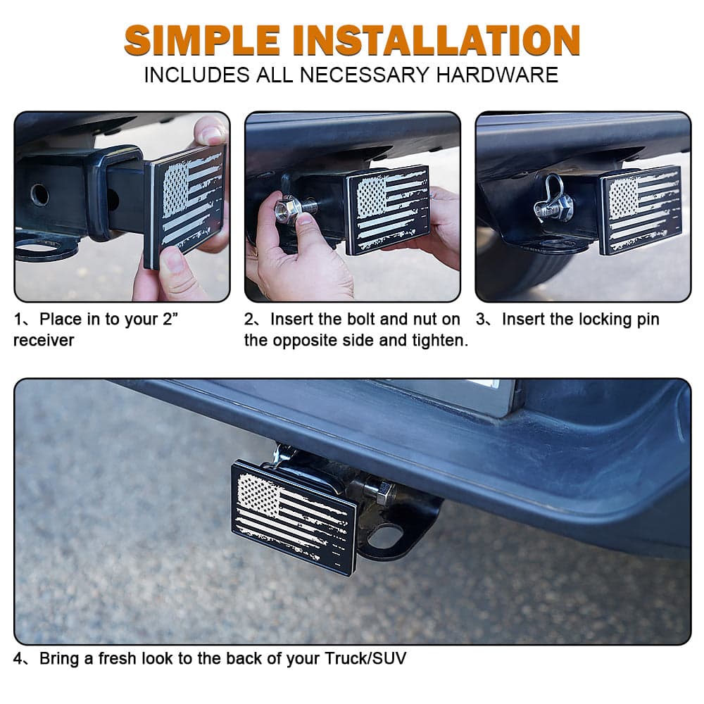 Xprite Aluminum Trailer Hitch Cover for 2" Receivers product image